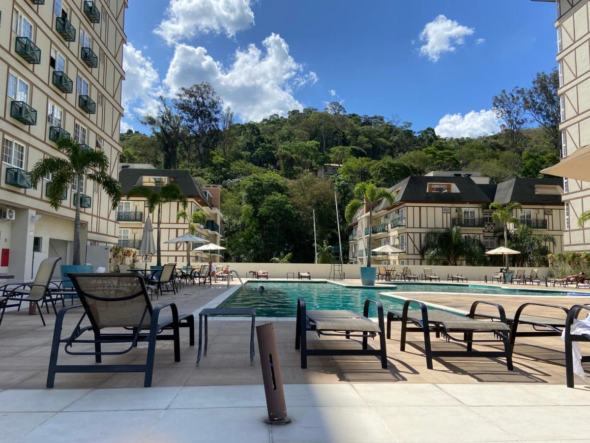 Flat 217 Granja Brasil - Com Piscina Em Itaipava Lägenhet Petrópolis Exteriör bild